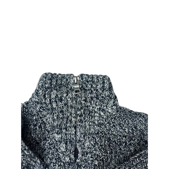 POLO RALPH LAUREN Blue White Heathered Sweater Quarter Zip 18 Months Pullover - Picture 10 of 10